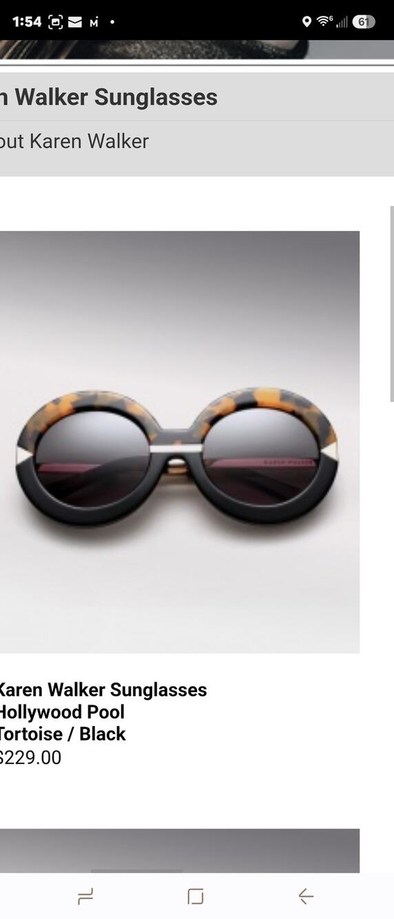 Luxury Fashion Karen Walker Hollywood Pool Sunglasses